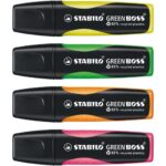 Настолен комплект текст маркери Green Boss, 4 цвята, Stabilo - Image 2