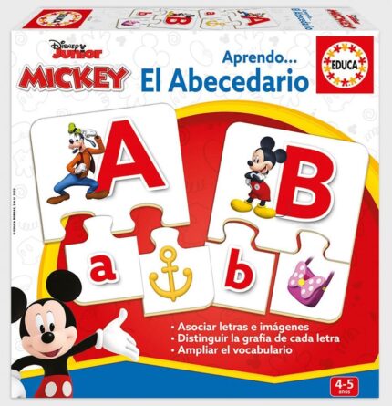 Образователен пъзел Mickey and Friends Азбука, 81части, Educa