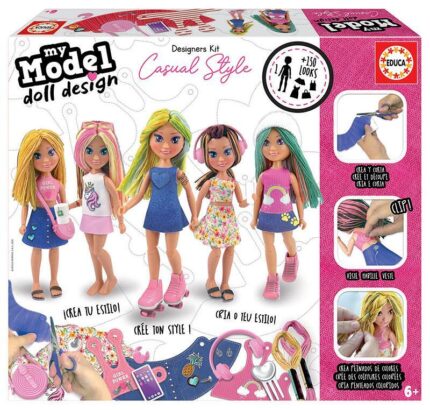 Образователна игра My Model Дизайн на кукла Небрежен стил, Educa