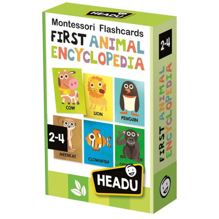 Флаш карти Montessori Моята първа енциклопедия за животни, Headu