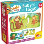 Образователна игра за съчетаване Carotina Майки и бебета животни, Lisciani
