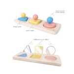 Образователна играчка Монтесори огледални форми, Hape - Image 6