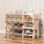 Детски органайзер за играчки с кутии розово мече, Feelkids - Image 5