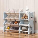Детски органайзер за играчки с кутии синьо мече, Feelkids - Image 3