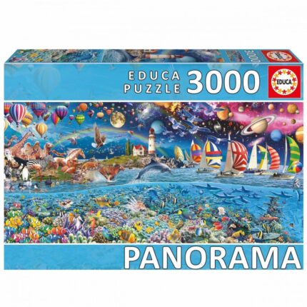 Панорамен пъзел Живот 3000 части, Educa