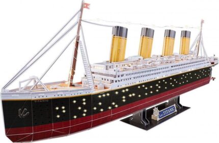 Пъзел 3D RMS Титаник с лед светлини, 266 части, Revell