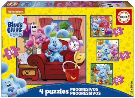 Пъзел 4 in 1 Blue's Clues 12/16/20/25 части, Educa