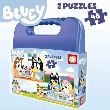 Пъзел Bluey в куфарче 2 x 48 части, Educa