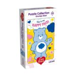Пъзел Care Bears Grumpy, 250 части, Lisciani: бяла кутия със синьо намусено мече с дъждовен облак на коремчето върху жълт фон и надпис „This is my HAPPY FACE!“.