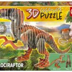 3D пъзел Велоцираптор 64 части, Educa