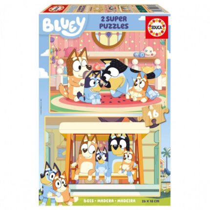 Пъзел Bluey 2 x 16 части, Educa