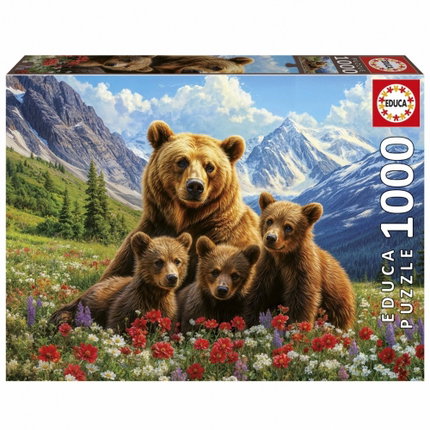 Пъзел Гризли мечки в Канада, 1000 части, Educa