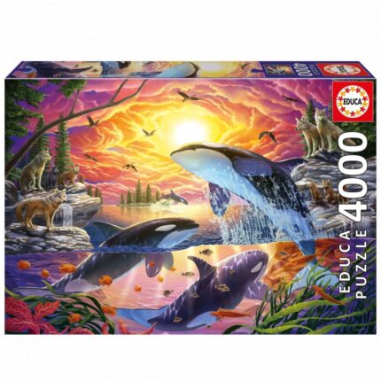 Пъзел Косатки и вълци 4000 части, Educa