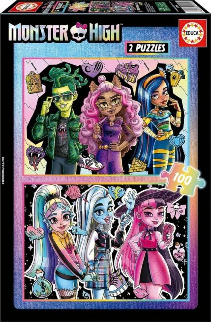 Пъзел Monster High 2 x 100 части, Educa