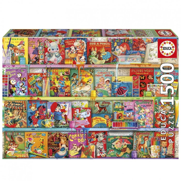 pazel-educa-zabavno-knizno-katce-1500-casti-6a3ed5d643813 Пъзел Забавно книжно кътче Educa