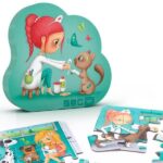Пъзел Ветеринарен кабинет 4 в 1 6-9-12-16 части, Eurekakids