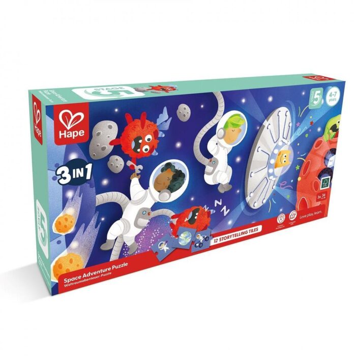 Пъзел, Hape, Галактика 3 в 1, 36/36/36части Пъзел Галактика 3 в 1, Hape