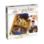 Пъзел Хари Потър Голямата зала, 500 части, Winning Moves: бяла кутия с надпис „Harry Potter“, огряна от плаващи свещи зала на Хогуортс в позлатена рамка и момче с очила и магическа пръчка до знака „500 PIECES“.