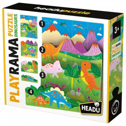 Пъзел Playrama Динозаврите 40 части, Headu