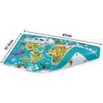 Пъзел и игра 2 в 1 Световна обиколка, 105 части, Hape - Image 2