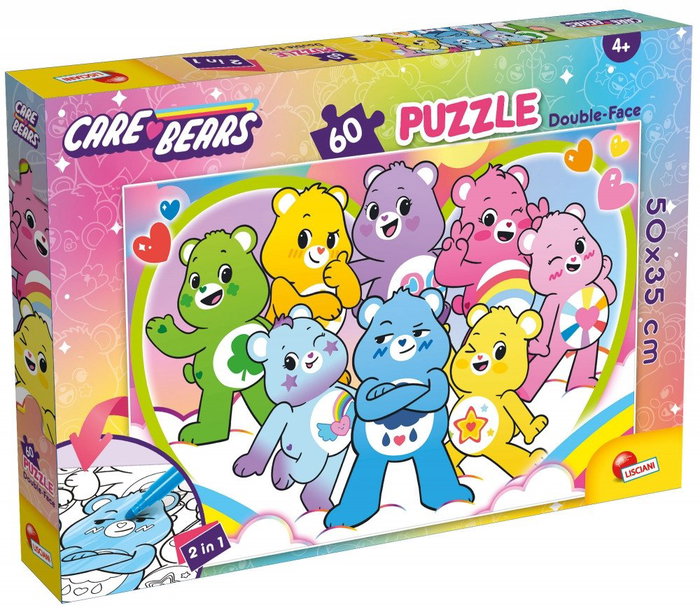 pazel-lisciani-care-bears-dvulicev-pazel-60-casti-6a3ed5476d0e5 Двулицев пъзел Care Bears Lisciani
