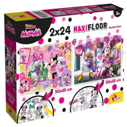 Двулицев пъзел Мини Маус 2 x 24 части, Lisciani