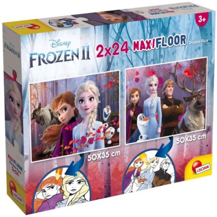 Двулицев пъзел Frozen 2 x 24 части, Lisciani