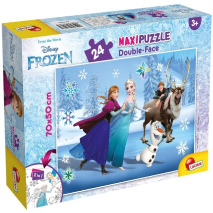 Двулицев пъзел Frozen 24 части, Lisciani