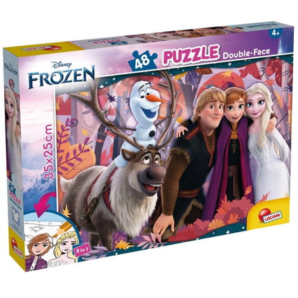 Двулицев пъзел Frozen, 48 части, Lisciani