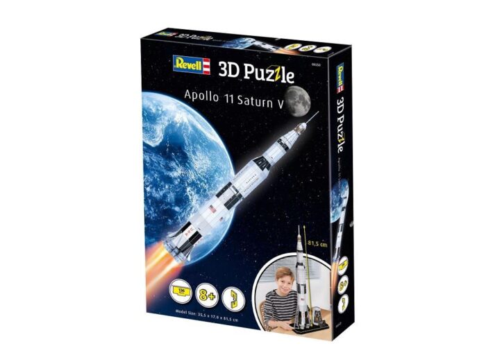 Пъзел, Revell, Аполо 11 Сатурн V 3D, 136 части 3D пъзел Аполо 11 Сатурн V, Revell