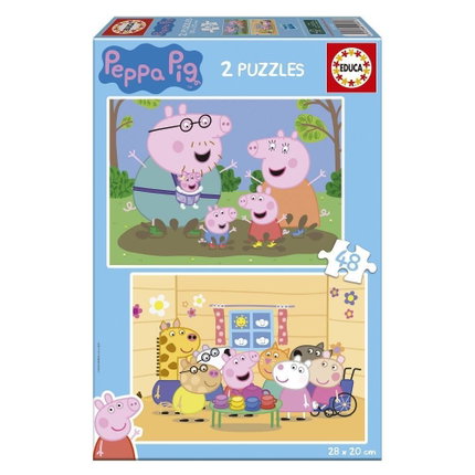 Пъзел Peppa Pig 2 в 1, 2 x 48 части, Educa