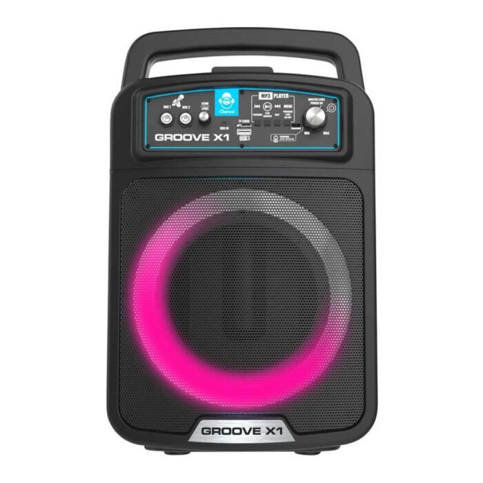prenosima-tonkolona-s-led-svetlini-i-mikrofon-groove-x1-image_6814a86a4e103 Преносима тонколона с микрофон, iDance