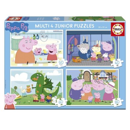 Прогресивен пъзел Peppa Pig 4 в 1, Educa