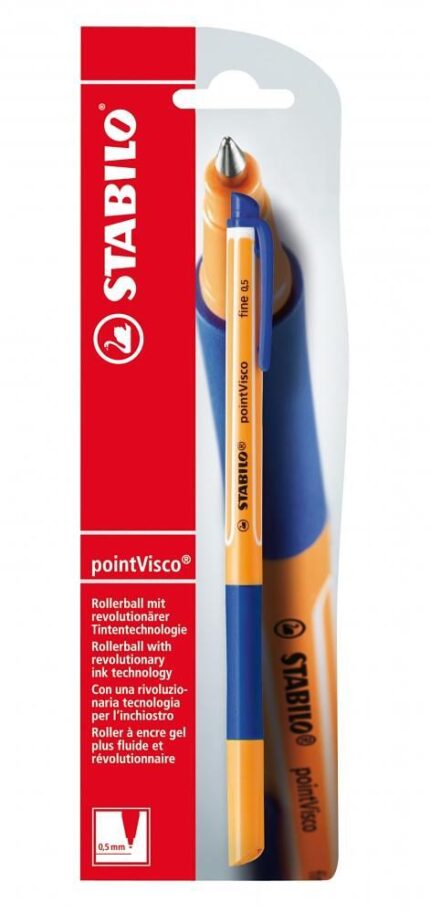 Ролер химикалка pointVisco fine 0.5 Син, Stabilo