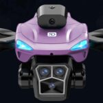 Сгъваем дрон с HD камера лилав, Crazon - Image 2