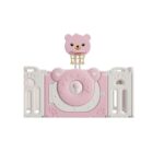 Сгъваема бебешка ограда 2 в 1 розово мече, Feelkids - Image 6