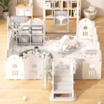 Сгъваема бебешка ограда с кош за игра 6 в 1, Feelkids - Image 5