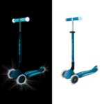 Детска сгъваема тротинетка Elite Glow Lights синя, Globber - Image 9