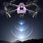 Сгъваем дрон с камера и сензори за препятствия лилав цвят, Crazon - Image 3