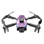 Сгъваем дрон с камера и сензори за препятствия лилав цвят, Crazon