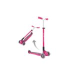 Сгъваема тротинетка с три колела Master Lights розова, Globber - Image 2