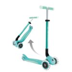 Детска сгъваема тротинетка Elite Glow Lights ментова, Globber - Image 2