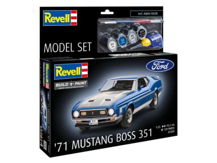 Сглобяем модел автомобил Ford Mustang Boss 351 1971 129 части, Revell