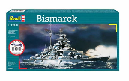 Сглобяем модел Стартов комплект кораб Bismarck, 31 части, Revell