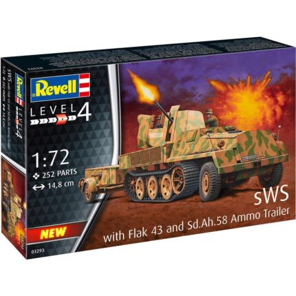 Сглобяем модел sWS с Flak 43 и ремарке Sd.Ah.58 Revell
