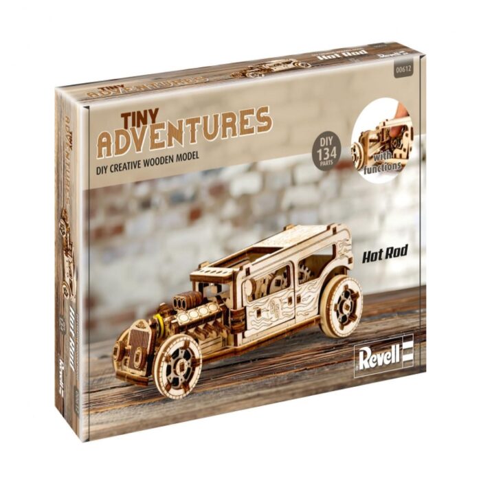 sglobiaem-model-ot-diervo-revell-malki-prikliuceniia-hot-rod-141-casti-692b3652254c6 Сглобяем дървен модел автомобил Hot Rod 141 части, Revell