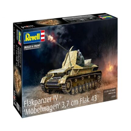 Сглобяем модел зенитен танк Flakpanzer IV Möbelwagen 144 части, Revell