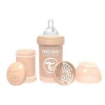 Шише против колики 180 мл бежово Twistshake