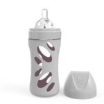 Стъклено шише 260 мл сиво Twistshake