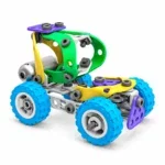 STEM Конструктор Creator 10 в 1 Инженер – сглобена кола с големи сини гуми
